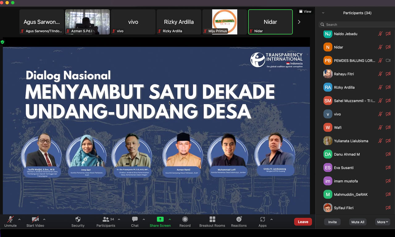 Komitmen Bersama Wujudkan Desa Berintegritas