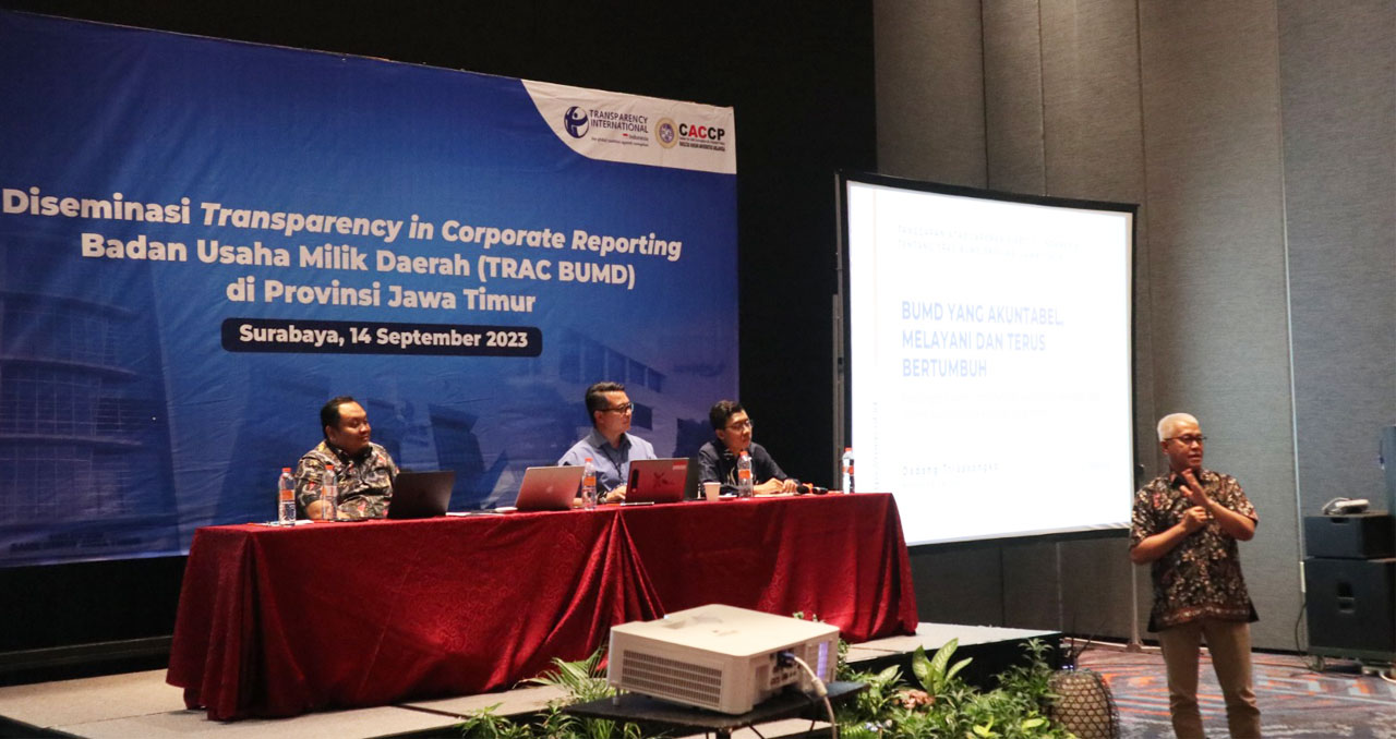 Skor TRAC BUMD Timpang, Komitmen Menjalankan Program Antikorupsi BUMD Jatim Dipertanyakan